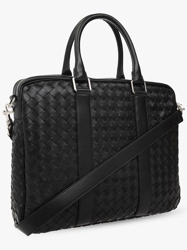 Bottega Veneta ‘Classic Intrecciato Large’ Briefcase, Men's, Black - BOTTEGA VENETA - BALAAN 4