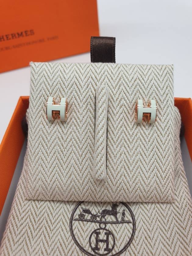 PopAche Earrings Mini Mint Rose Gold Earrings - HERMES - BALAAN 8