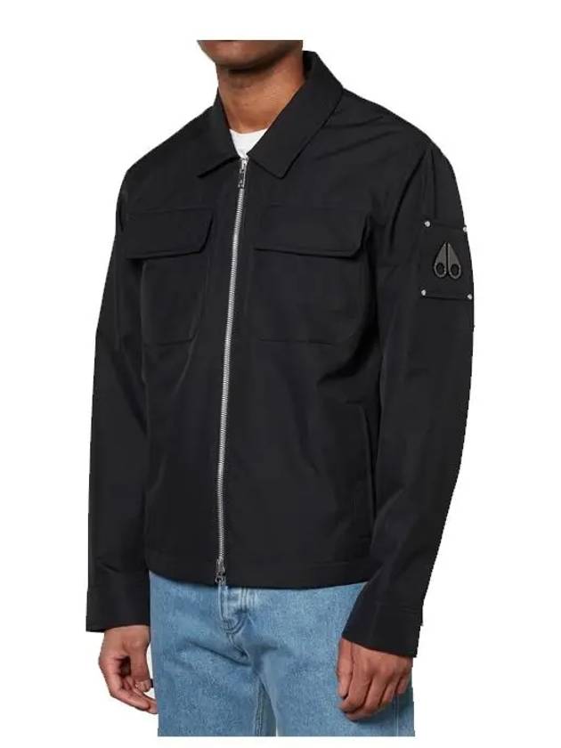 Jacques Logo Patch Jacket Black - MOOSE KNUCKLES - BALAAN 7