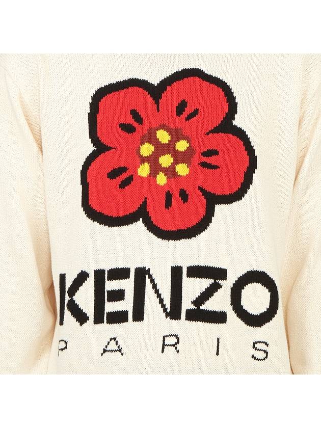 Boke Flower Wool Jumper Knit Top White - KENZO - BALAAN 9