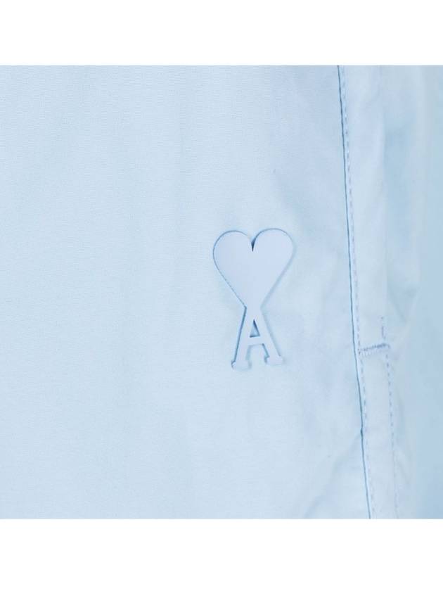 Pocket Heart Logo Swim Shorts Sky Blue - AMI - BALAAN 6