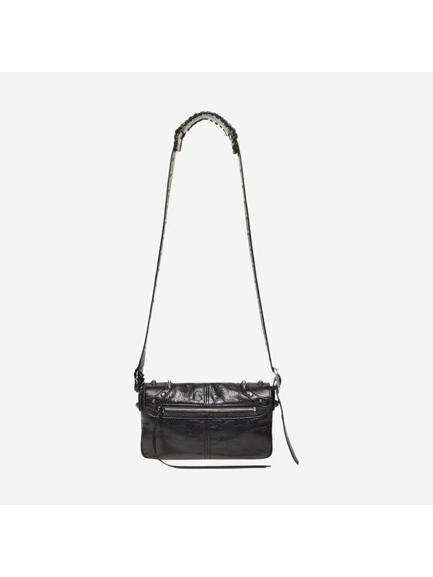 Zipper Stud Arena Lambskin Shoulder Bag Black - BALENCIAGA - BALAAN 4