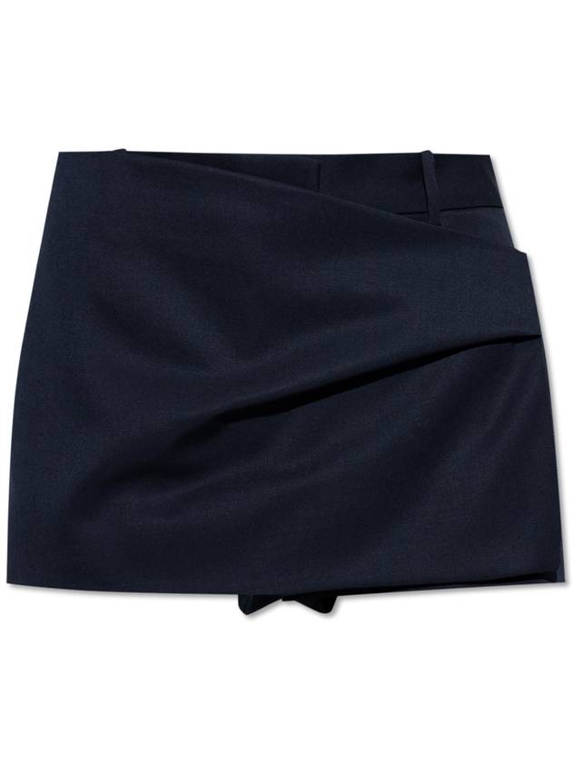 The Attico Pleat Shorts, Women's, Navy Blue - THE ATTICO - BALAAN 1