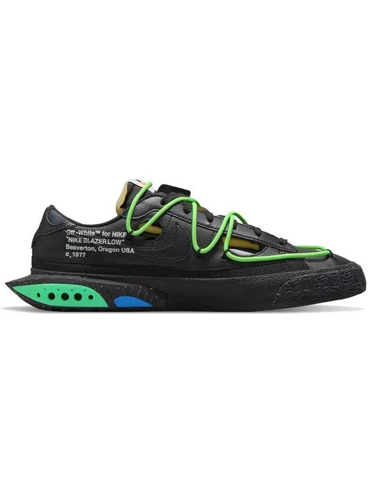 Off-White Blazer 77 Low Top Sneakers Black Green - NIKE - BALAAN 1