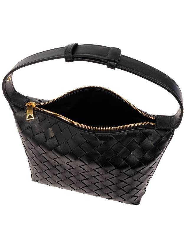 Intrecciato Small Leather Shoulder Bag Black - BOTTEGA VENETA - BALAAN 6