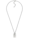 Oblique Plate Pendant Necklace Silver - DIOR - BALAAN 2