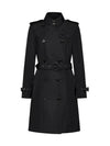 Mid-Length Lightweight Kensington Trench Coat Black - BURBERRY - BALAAN 2