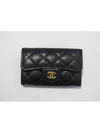 Classic Grained Calfskin Card Wallet Black - CHANEL - BALAAN 5