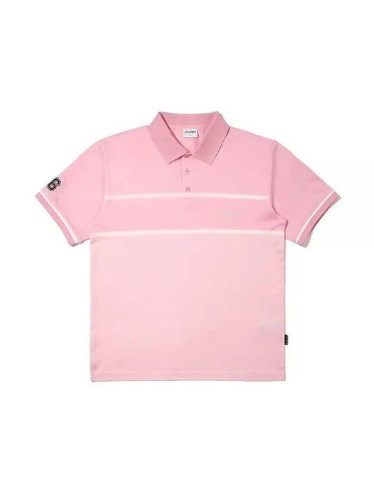 Malbon Script Polo T-Shirt PINK MAN M3221PTS23PNK - MALBON GOLF - BALAAN 1