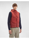 Shell R Mix Goggle Hooded Padded Vest Red - CP COMPANY - BALAAN 3