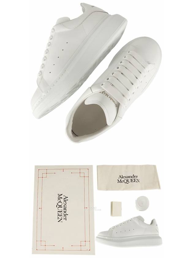 Oversized Leather Tab Low Top Sneakers White - ALEXANDER MCQUEEN - BALAAN 9