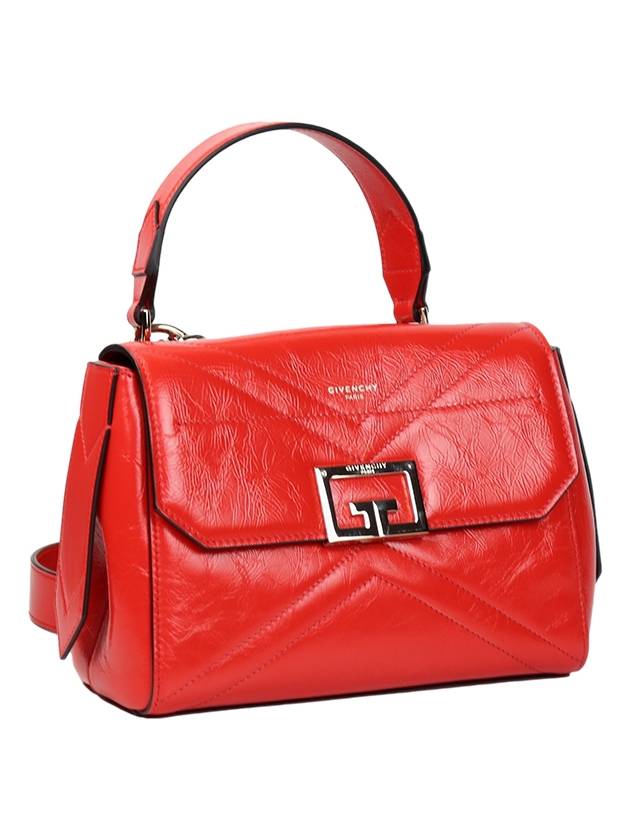 ID Logo Chain Small Leather Tote Bag Red - GIVENCHY - BALAAN.