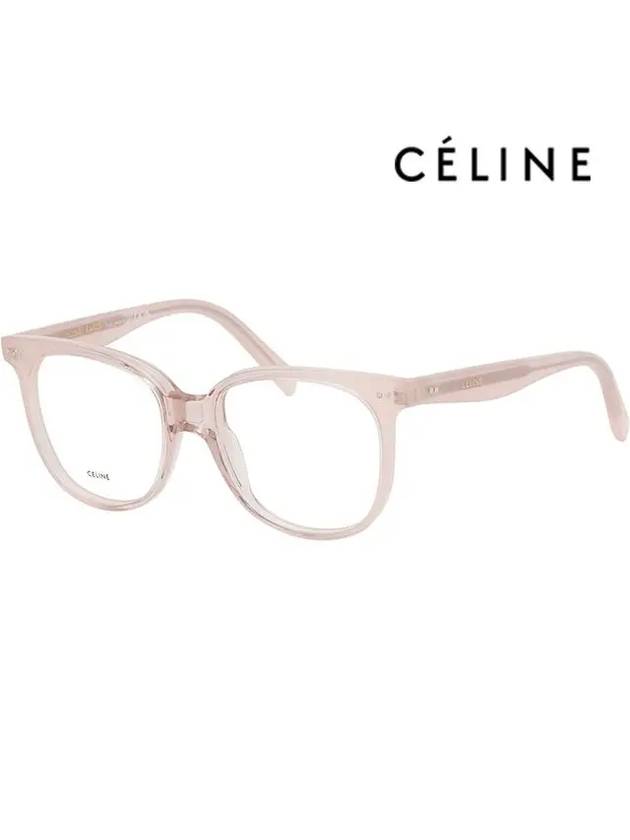 Glasses frame CL5010IN 072 square horn rim transparent pink overfit - CELINE - BALAAN 7