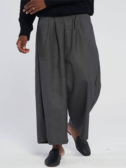 Wide Skirt Baggy Pants Dark Grey - TENER - BALAAN 2