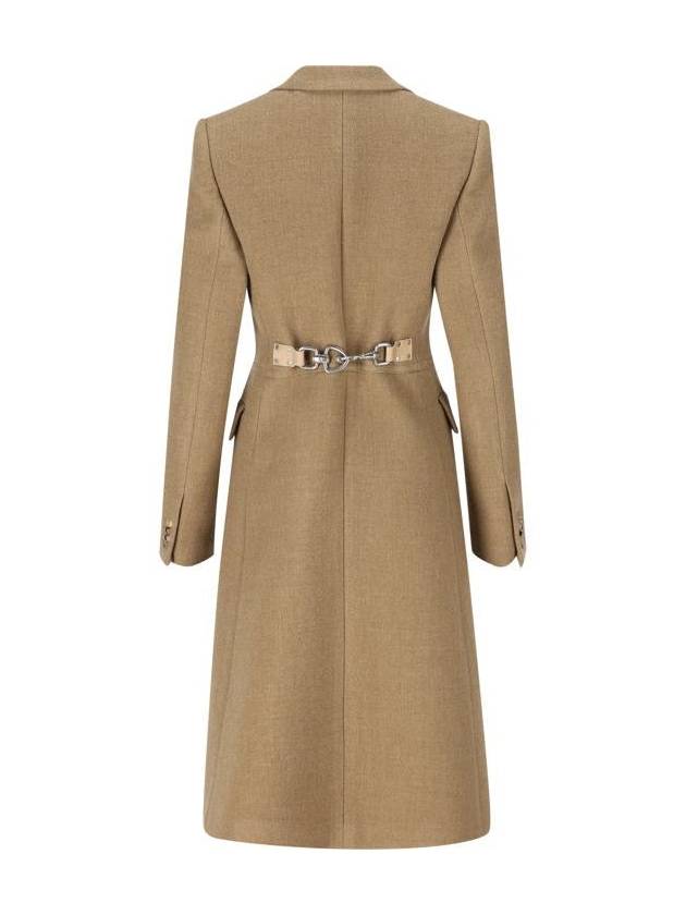 Tailored Wool Single Coat Straw - BURBERRY - BALAAN 3