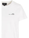 Item Logo Crew Neck Short Sleeve T-Shirt White - A.P.C. - BALAAN 4