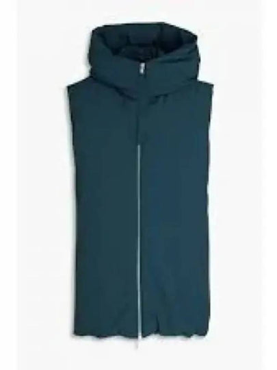 Men's Padded Hooded Down Vest Petrol - JIL SANDER - BALAAN 2