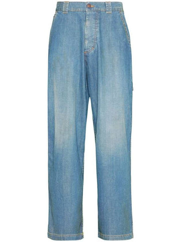 5 Pocket Straight Jeans Light Blue - MAISON MARGIELA - BALAAN 1