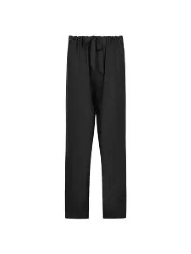 Silk Poplin Straight Pants Black - MAISON MARGIELA - BALAAN 2