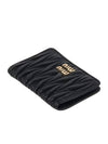 Matelasse Nappa Leather Card Wallet Black - MIU MIU - BALAAN 4