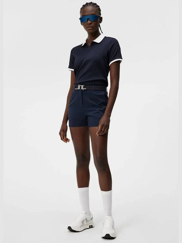 Izara Short Sleeve Polo Shirt Navy - J.LINDEBERG - BALAAN 4