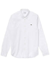 Slim Fit Premium Cotton Long Sleeve Shirt White - LACOSTE - BALAAN 2