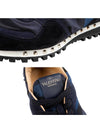 Men's Rockrunner Camouflage Suede Low Top Sneakers Navy - VALENTINO - BALAAN 8