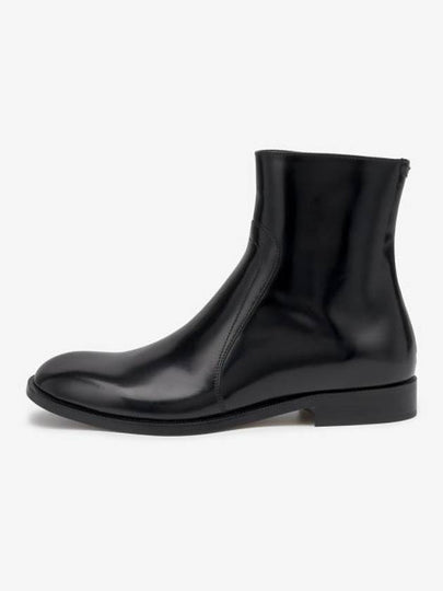 Zipper Calf Leather Ankle Boots Black - MAISON MARGIELA - BALAAN 2