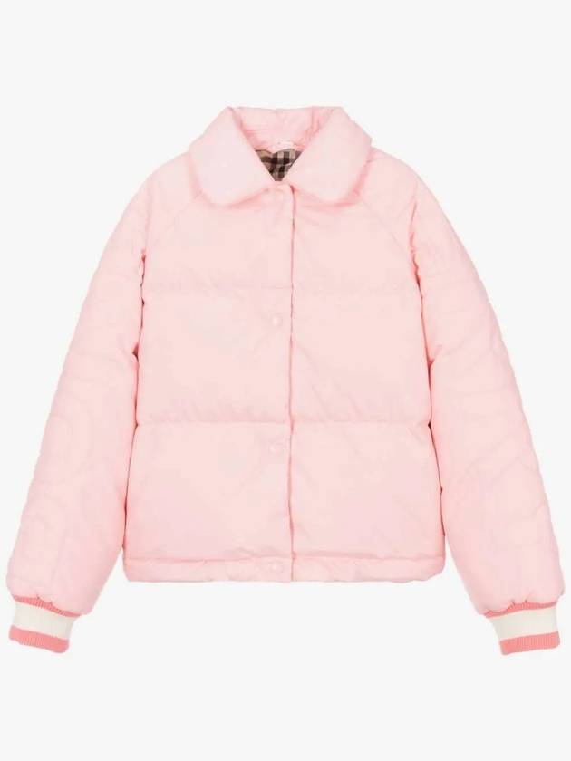 12y14y kids logo down padded jumper pink 8069477 - BURBERRY - BALAAN 1