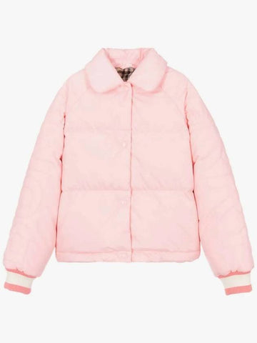 12y14y kids logo down padded jumper pink 8069477 - BURBERRY - BALAAN 1