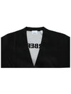 bag logo V-neck cardigan black - BURBERRY - BALAAN.