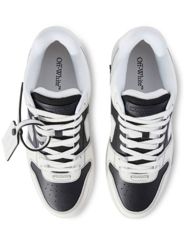 Out of Office Calfskin Low Top Sneakers Black White - OFF WHITE - BALAAN 7