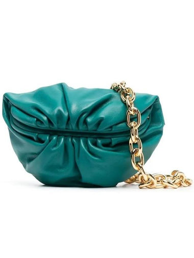 Chain Leather Belt Bag Green - BOTTEGA VENETA - BALAAN 1