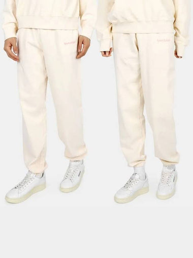 classic logo cotton jogger pants cream rose SERIF LOGO SWEATPANT - SPORTY & RICH - BALAAN 1