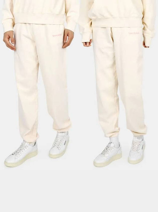 classic logo cotton jogger pants cream rose SERIF LOGO SWEATPANT - SPORTY & RICH - BALAAN 2