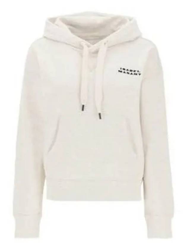 Sylla Embroidered Logo Oversized Hoodie Ecru - ISABEL MARANT - BALAAN 2