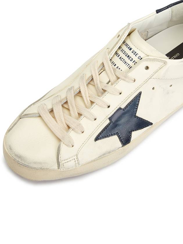 Superstar Beige Night Blue Heel Tab Sneakers - GOLDEN GOOSE - BALAAN 8