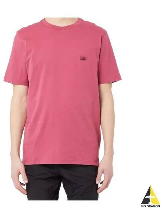 30/1 Jersey Logo Short Sleeve T-Shirt Pink - CP COMPANY - BALAAN 2