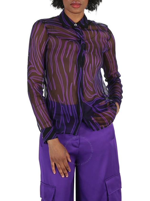 Shirt 23P10082281A07273 5BA60 ZEBRA VIOLET - VERSACE - BALAAN 2