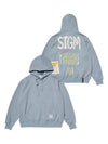 Memory Oversized Hoodie Blue Grey - STIGMA - BALAAN 1