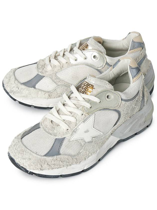 Mesh and Suede Leather Dad-Star Sneakers White Beige - GOLDEN GOOSE - BALAAN 2