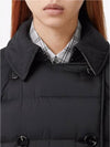 Women's Double Breasted Hooded Padded Black - BURBERRY - BALAAN 6