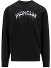 logo print faded effect sweatshirt black - MONCLER - BALAAN 2