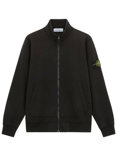 Cotton Full Zip Sweatshirt Black - STONE ISLAND - BALAAN 2