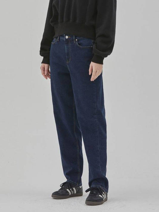 RYUL+WAI: Denim Brushed Tapered Pants Indigo - RYUL+WAI: - BALAAN 1