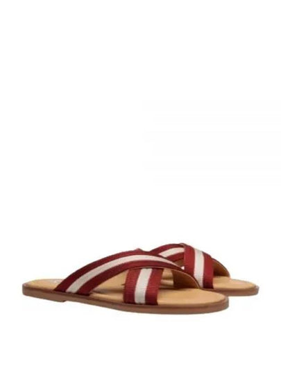 Crossover Strap Slippers Red - BALLY - BALAAN 2