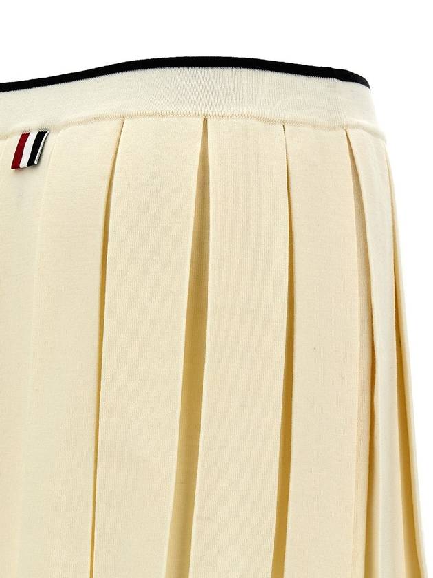 mini pleated skirt white - THOM BROWNE - BALAAN 5