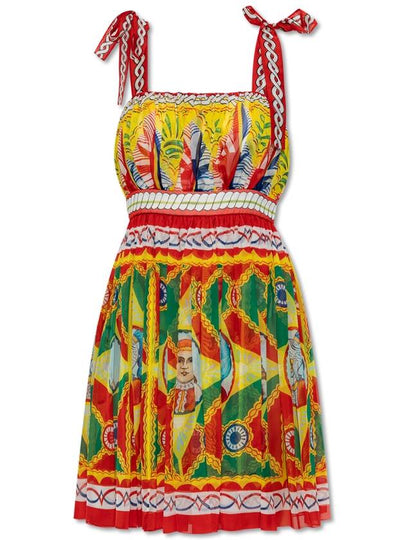 graphic print pleated dress F6J9LTGDS13 - DOLCE&GABBANA - BALAAN 2