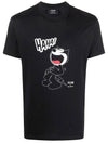 Men's Felix The Cat Laughing Short Sleeve T-Shirt Black - NEIL BARRETT - BALAAN.