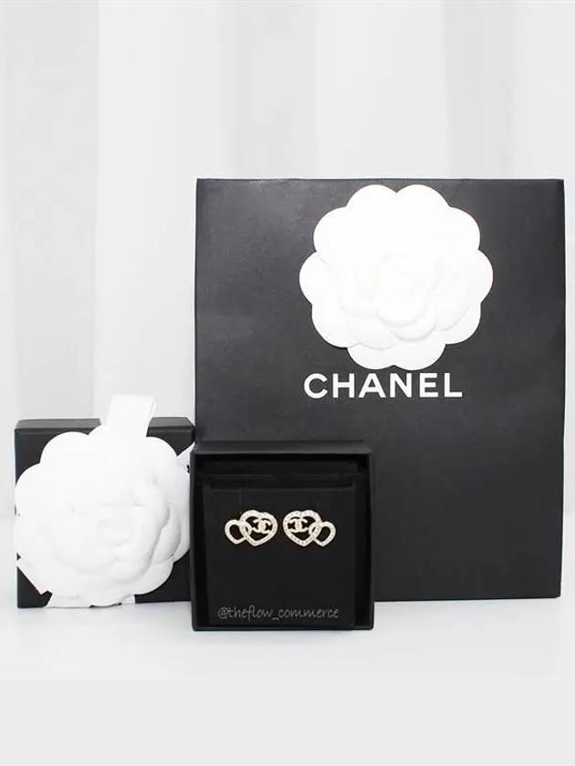 stud earrings metal strass gold crystal - CHANEL - BALAAN 10